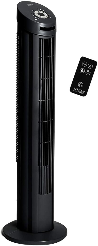 Seville Classics UltraSlimline Oscillating Tower Fan