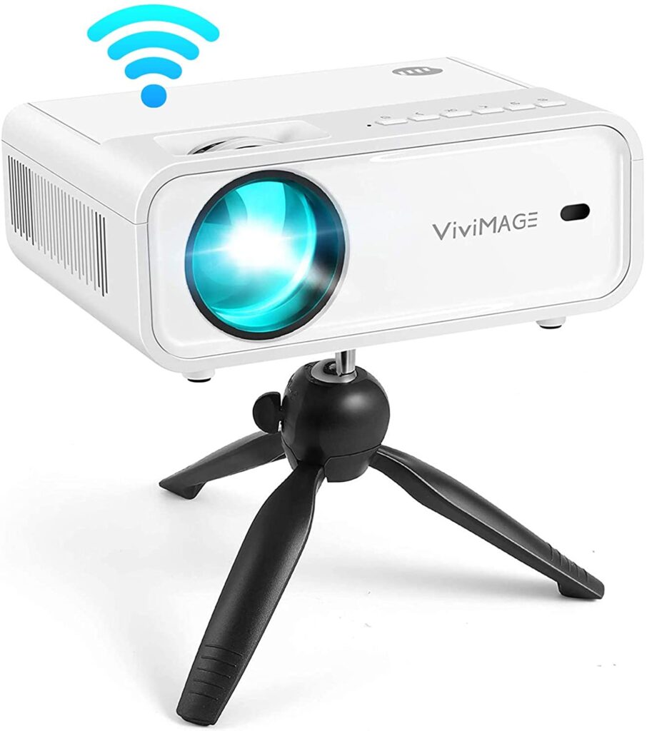 VIVIMAGE Explore 2 Wi Fi Mini Projector 6500L Movie Projector With Synchronize Smartphone Screen